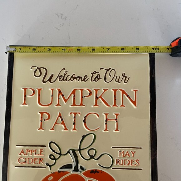 Welcome to Our Pumpkin‎ Patch Metal Sign Fall Home Decor, Halloween Decoration - Picture 3 of 5
